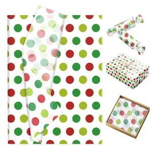 50pcs Polka Dot Paper, Thin Gift Wrapping Paper, Classic British Style, Birthday Wedding Party Decor, 50cmx35cm, Mother's Day Easter Gifts