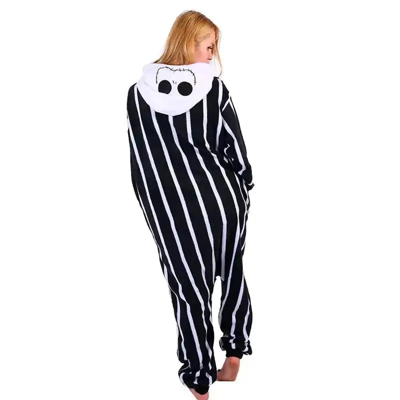 Halloween Cosplay Costume The Nightmare Before Christmas Jack Skellington Pajamas Winter Lovers Kigurumi 2026 New Look Me ←_←