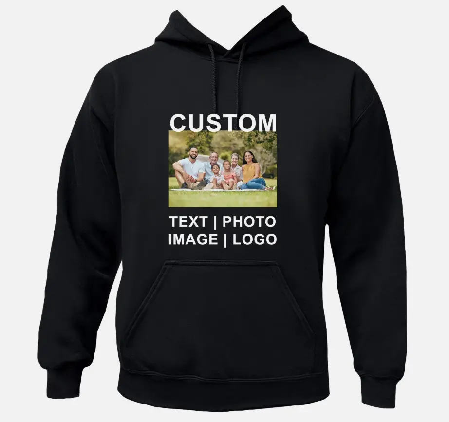 Custom Personalized Hoodie Sweatshirt Print Your Logo Photo Text Custom Made