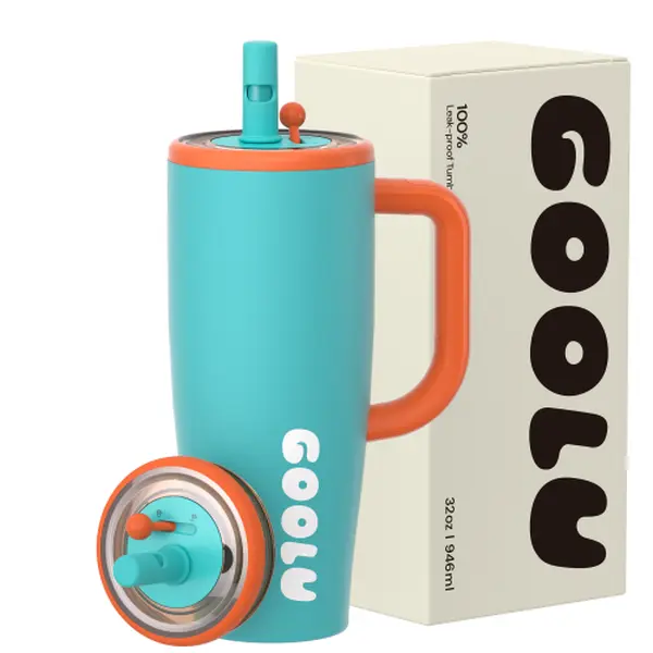 New dopamine ice cream cup, summer large capacity insulated cup, giant super powered car portable straw cup