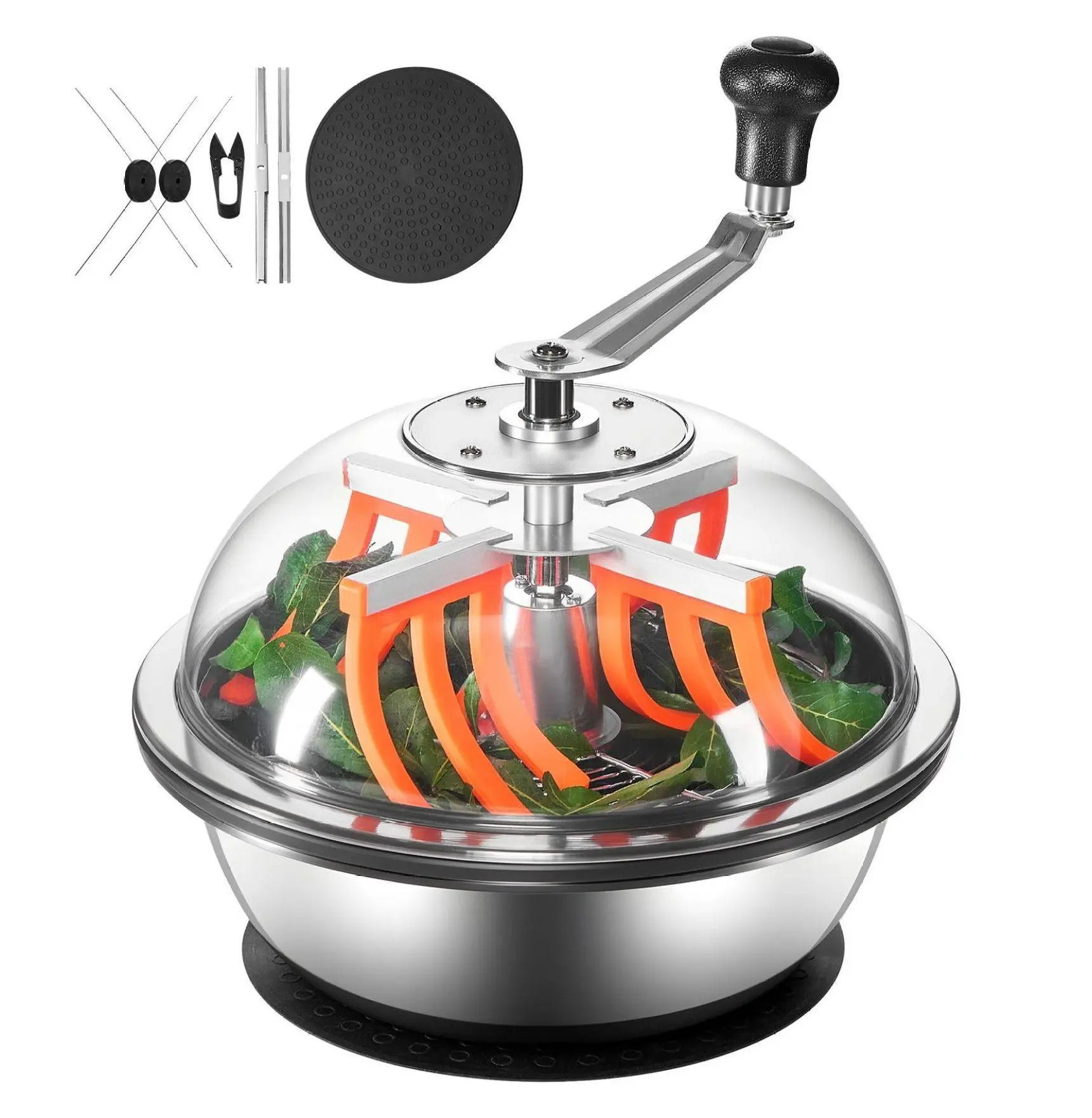 Bud Leaf Bowl Trimmer, 13 Inch Manual Trimmer, Stainless Steel Blades, Visual Cutting, Wet/Dry Herb Trimmer, Twisted Spin Cut for Plants, Flowers, Buds Default