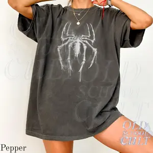 [SALE UP TO 30% + FREE SHIP] Vintage Spider Graphic Shirt, Pump Cover Comfort Colors Spider Shirt, Retro Training Shirt, Spider Oversize, Retro Hero Shirt, Dark Art Top