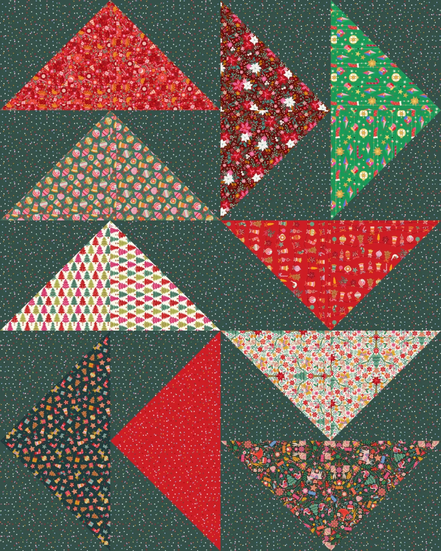 Lazy Christmas Goose Motif Fabric Quilt Single Kit, Featuring Deck The Halls Sewing Craft Supply