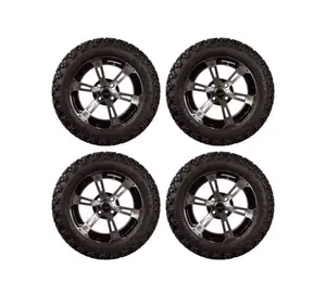 14" Colossus Wheels & 23x10-14 All Terrain Golf Cart Tires- Set of 4