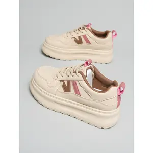 New Women's Casual Shoes, Thick Sole High Heel Sneakers, Comfortable Sports Shoes, Party Shoes for Short Women