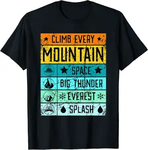 Climb Mt Everest Shirt Splash Mountain Shirt Space Mountain T-Shirt - Fionakast Shop 21B09K9Q846L
