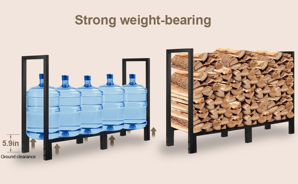 4ft Heavy Duty Firewood Storage Rack with Kindling Holder for Indoor Outdoor Home Garden Patio Wood Rack for Fireplace, Fire Pit, Woodstove 4ft Heavy Duty Firewood Storage Rack with Kindling Holder for Indoor Outdoor Home Garden Patio Wood Rack for Fireplace, Fire Pit, Woodstove