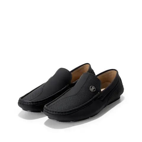 BRUNO MARC Men's Premium PU Leather Penny Loafers Footwear - 0.5" Low Heel Flat Heel Loafers, Black, Comfy Slip-On Moc Toe, Cushioned Footbed, PVC Sole, Breathable, Smooth, All Seasons Easy On & Off Effortless Casual Daily Wear Shoes