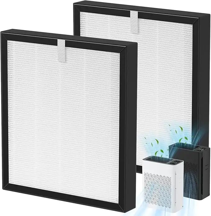 ToLife TZ-K2 Air Purifier Replacement Filter 3-in-1 HEPA Filter Compatible with Large Room, TZ-K2-A, 2-Pack
