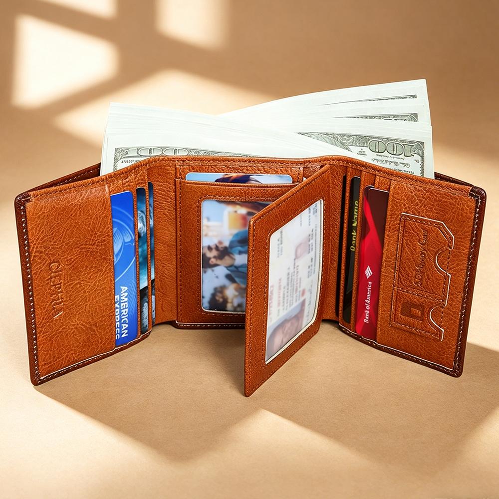 CIEPHIA Vintage Men’s Genuine Leather Trifold Wallet with RFID Blocking, 9 Card Slots & 3 ID Windows Large Capacity 2 Deep Cash Pocket Wallet for Men, Perfect Everyday Carry & Gift CIEPHIA Vintage Men’s Genuine Leather Trifold Wallet with RFID Blocking, 9 Card Slots & 3 ID Windows Large Capacity 2 Deep Cash Pocket Wallet for Men, Perfect Everyday Carry & Gift