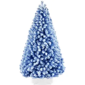 Best Choice Products Artificial Flocked Christmas Tree, 6ft Premium Unlit Colorful Pine Holiday Décor w/Stand