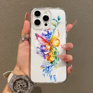 Magnetic Soft Case for iPhone11/12/13/14/15/16/promax, Colorful butterfly pattern MagSafe Compatible,Springtok Pattern Design Lightweight,y2k cased,AntiScratch,and Trendy Protector Screen Protector Aesthetic Resistance