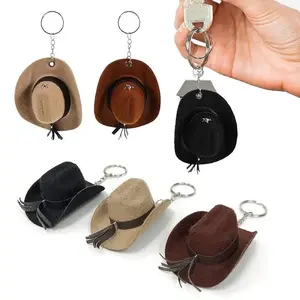 1pc Mini Cowboy Hats Are Suitable for Car Mirrors, Micro Hat Accessories, Decorative Items, Car Trim Parts Bags and Key Chains
