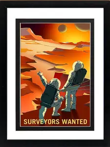 NASA Poster Mars Surveyors Wanted Framed Display Various Sizes