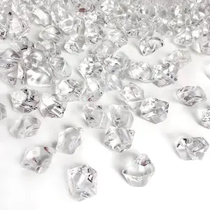 1000 PCS Fake Crystal Ice Rocks Cubes in Gift Box,Clear Tiny Acrylic Stones Treasure Gems for Flower Vase Filler,Table Scatters,Wedding Centerpieces,Party Decor,Photography Props,Crafts
