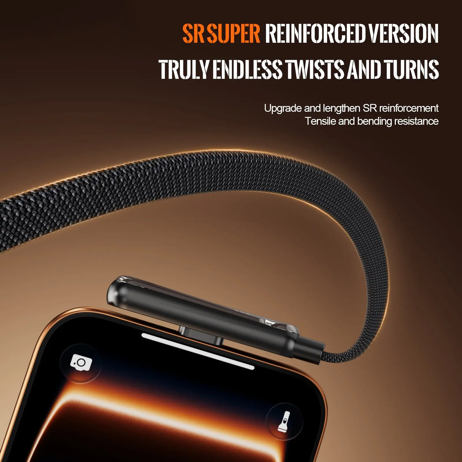 Invisible Multifunctional Charging Cable with Stand, 240w Braided Fast Charge Line, Type-C Interface, Foldable Phone Stand, Suitable for Smartphones, Tablets and Devices