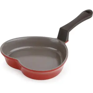 55 ceramic nonstick little shaped frying griddle pan shaper mini pancake waffle maker with heat resistant handle for breakfast scrambled egg grilled cheese red heart