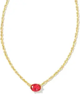 Kendra Scott Cailin Gold Pendant Necklace in Red Crystal 9608803549