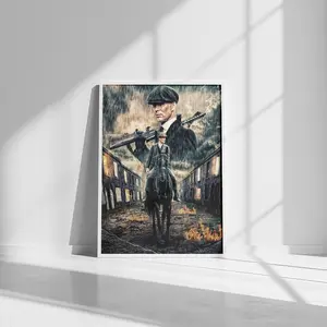 Thomas Shelby & Horse Poster, Peaky Blinders TV Series, Quality Paper 8x12 to 27x40