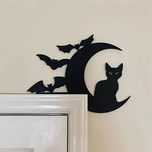 Creative Halloween Door Frame Decorations, Silhouette Cartoon Hanging Ornaments, Unique Home Party Accessories