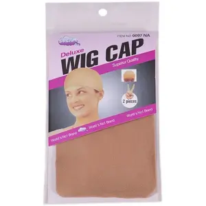 Fandamei 2 pieces Light Brown Stocking Wig Caps Stretchy Nylon Wig Caps for Women