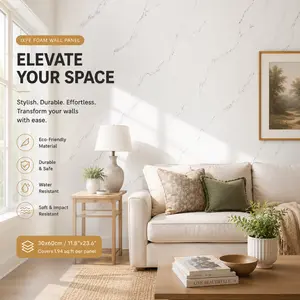 Peel & Stick Wall Panels – IXPE Foam Tiles, Waterproof, Soundproof, Easy DIY, 3 Styles in 1 Set – 10/20/30/40pc