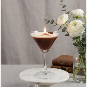 Handcrafted Soy Wax Candle - Espresso Martini Aroma, Artisan-Made Decor Piece, Perfect Gift Pick for Coffee Lovers & Home Decoration