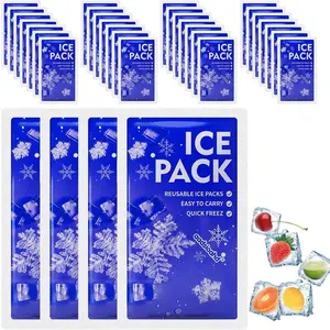 Dry Ice Packs for Shipping,Ice Packs for Lunch Boxes & Coolers,4.3x7.3in Long-Lasting Water Absorption Cold Packs, & Drinks Cooler Packs for Insulated Bags, Picnic, Travel,Camping