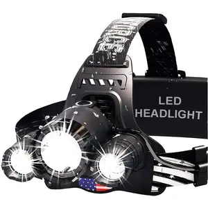 Headlamp. USB Rechargeable LED  Lamp. Ultra Bright CREE 1080 Lumen Headlamp Flashlight + Red Light. HeadLamps for Adults, Camping, Outdoors & Hard Hat Light. Zoomable IPX54 Headlight