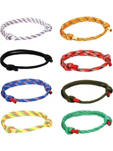 8 Pcs Nautical Braided Bracelets for Men Women Navy Rope Cord String Bracelet Handmade Adjustable