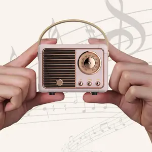 Vintage Speaker Hm11 Classic Retro Music Player, Stereo Portable Mini Decorative Speaker, Travel Music Player, Christmas New Year Birthday Gift
