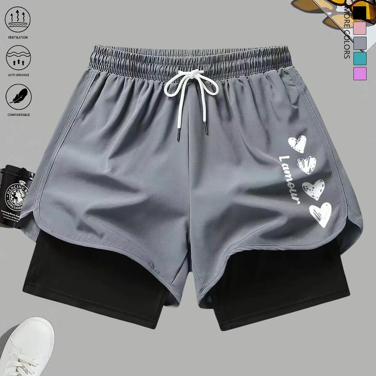 Set of 5 women’s casual fashion shorts featuring drawstring and elastic waistband, adjustable; suitable for outdoor sports, travel/vacations, and home wear—summer women’s shorts. women