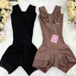 Women  Control Full Body Shaper Butt Lifter With Zipper Crotch