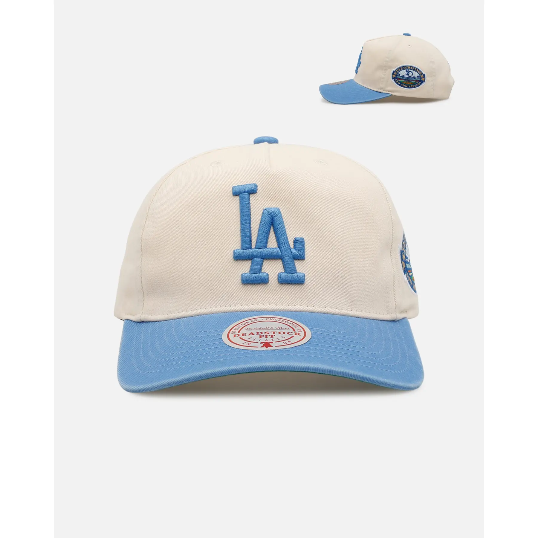 Mitchell & Ness Los Angeles Dodgers 'Washed Cotton' Deadstock Snapback Off White