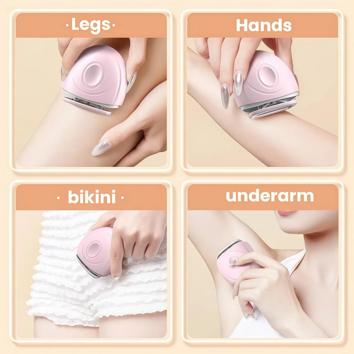 Portable Mini Women's 6 Blade Razor, Pivoting & Rotating Head Shaving Razor for Smooth Close Shave, Portable Hair Removal for Face Legs Full Body