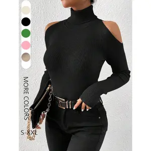 Women's Elegant Off Shoulder T-shirt, Autumn/Winter New Product, Unique Design, Casual Fashion Top, Women's Fashion ClothingRAIMENTRY