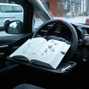 tray for Car Steering Wheel Table Board Multi-Functional In-Car Dining Office Study Table with Cup Holder Temporary Worktable for Car Use