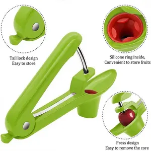 A Stainless Steel Cherry Pitter for Home Use, Suitable for Removing Seeds from Red Dates And Hawthorn Fruits, a  Kitchen Tool for Pitting