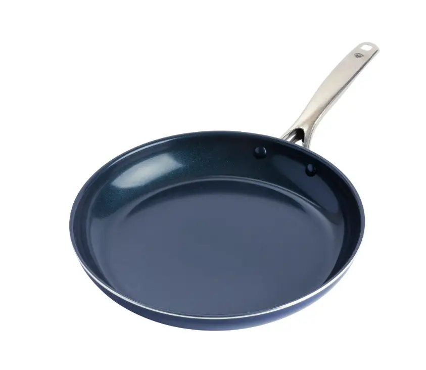 Toxin Free Ceramic Nonstick Metal Utensil Open Frypan/Skillet, 12"
