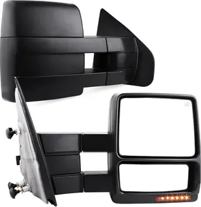 OEDRO Towing Mirrors Compatible with 2007-2014 Ford F150 Series Pickup Power Heated with LED Signal and Puddle Light Tow Mirrors Pair set