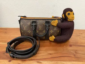 Pre-owned Louis Vuitton Monogram Crossbody Bags Preloved Keepall XS Monkey Puppet LV Friends Bag