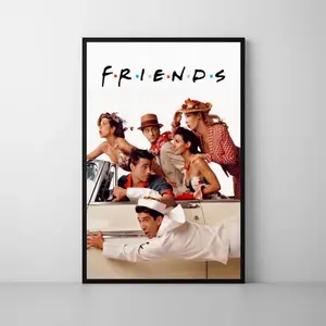 Friends TeleVision-Show Poster 90s Sitcom Wall Art, Home Decor, Being Friends Gift, Unframed
