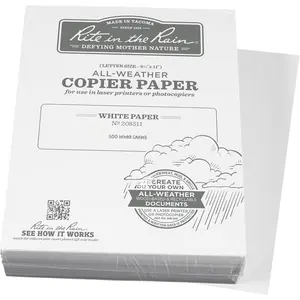 Wearproof Bulk Copier Paper, 8.5" x 11", 20# White, 500 Sheet Pack (No. 208511X)