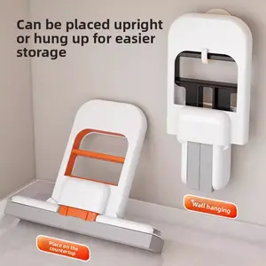 Foldable Mini Mop, Self-Cleaning Desktop Lazy Sponge Mop, New Household Water Absorbent Stain Removing Mop Head