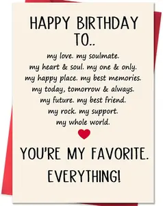 Birthday Cards for Men，Unique Birthday Card Gifts for Husband Boyfriend，Happy Birthday Decorations for Him