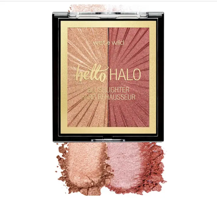 Wet n Wild MegaGlo Blushlighter, Blendable Blush & Highlighter Set, Shimmery Metallic Finish, Flash Me