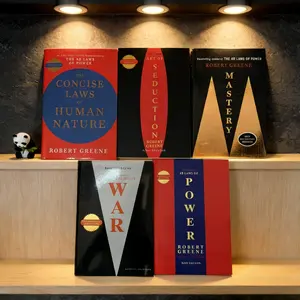 Robert Greene 5 Books Collection Set: The 48 Laws of Power, The Concise Laws of Human Nature, The Art of Seduction, Mastery, The 33 Strategies of War