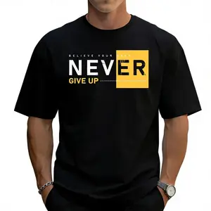 Bulk Men's 100% Cotton Vintage Regular Sleeve Shirt 180 Gsm Printed Quote Solid Animated Pattern Compressed US Warehouse