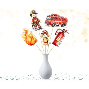 Firefighter-Themed Party Centerpiece 5 PCS – Fun and Engaging Fire Safety Decorations