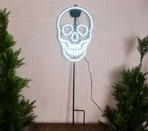 Bethlehem Lights 16" Illuminated Indoor/Outdoor Twinkling Skull